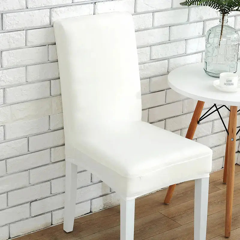 Dining Chair Covers Stretchable Spandex LUMIERA Milk white 6pcs