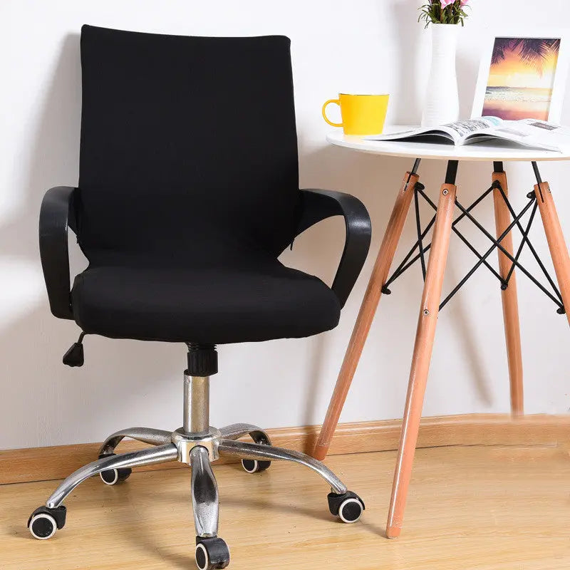 Dining Chair Covers Stretchable Spandex LUMIÈRE Black-S