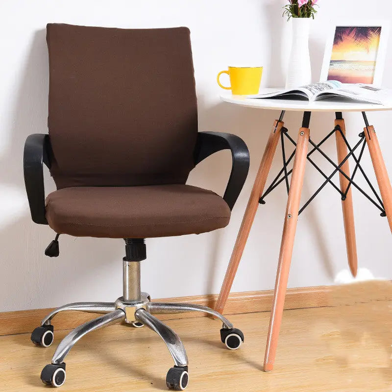 Dining Chair Covers Stretchable Spandex LUMIÈRE Elegant coffee-S