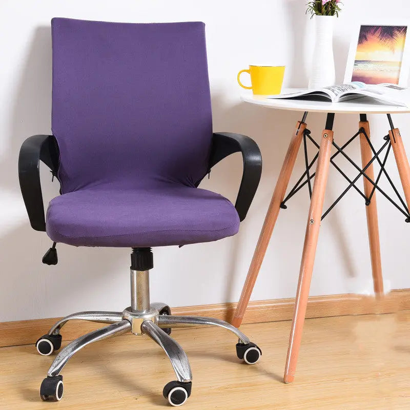 Dining Chair Covers Stretchable Spandex LUMIÈRE Purple grey-S