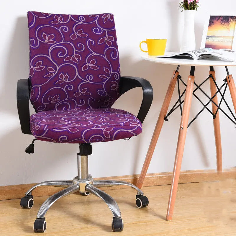 Dining Chair Covers Stretchable Spandex LUMIÈRE Purple print-L