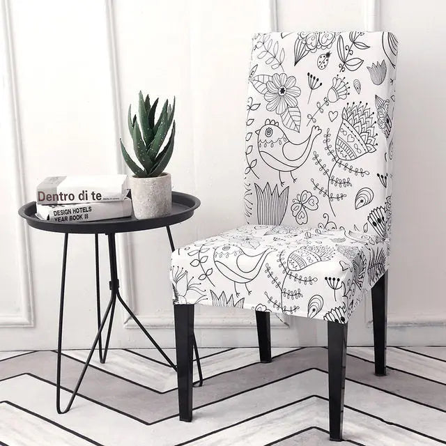 Dining Chair Covers Stretchable Spandex VIVANE 10style-40x45cm