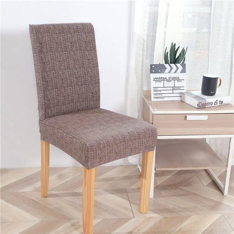 Dining Chair Covers Stretchable Washable LUNETTE Fashion Coffee-Universal