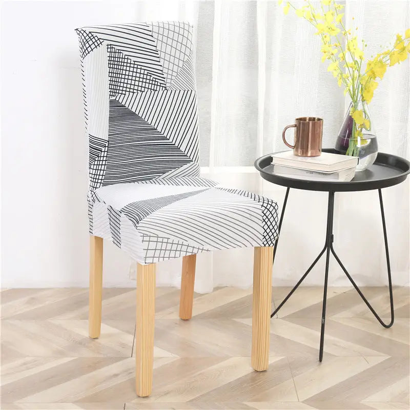 Dining Chair Covers Stretchable Washable LUNETTE Mocha-Universal