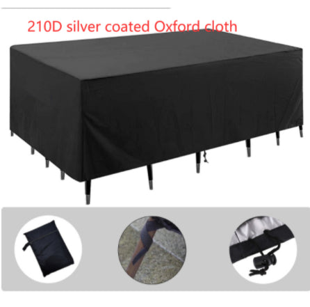 Outdoor Table Cover Waterproof Noirelle 210D silver coated Oxford clot-152x104x71cm