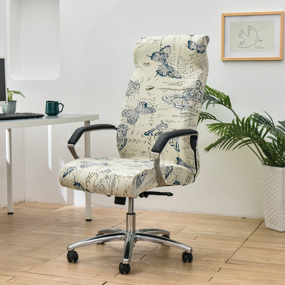 Executive Office Chair Covers Stretchable Zippéea Colorful Butterfly-L