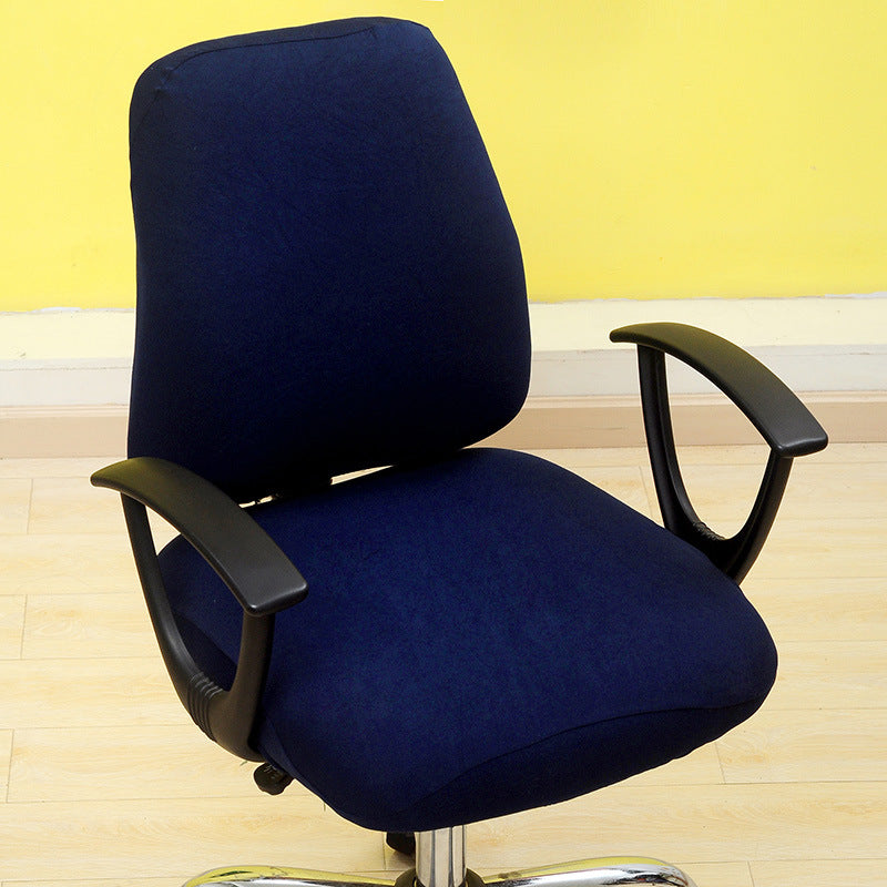 Ergonomic Chair Cover Stretchable Colette Navy Blue Split-Universal
