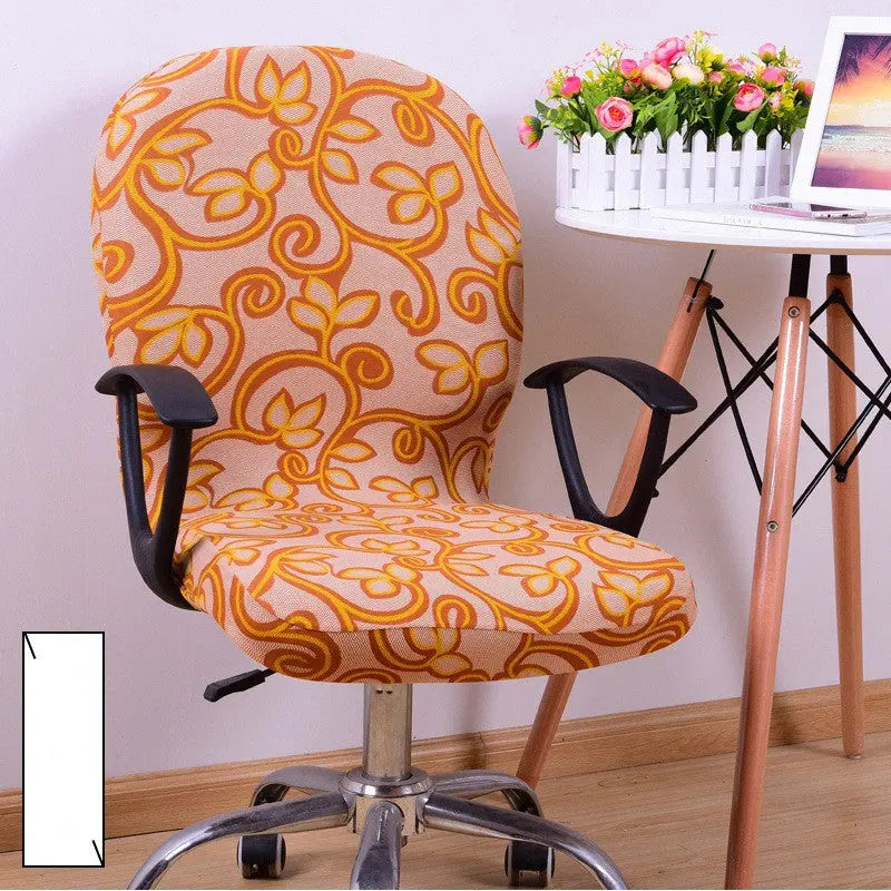 Ergonomic Chair Covers Stretchable Luvienne Beige Printing-Default