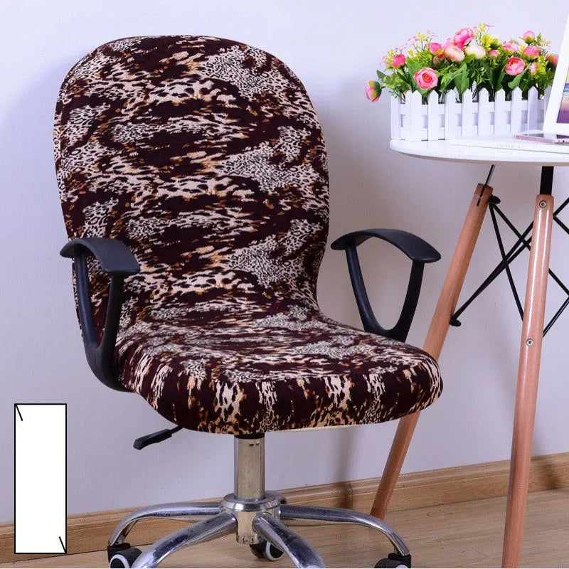 Ergonomic Chair Covers Stretchable Luvienne Leopard Print-Default