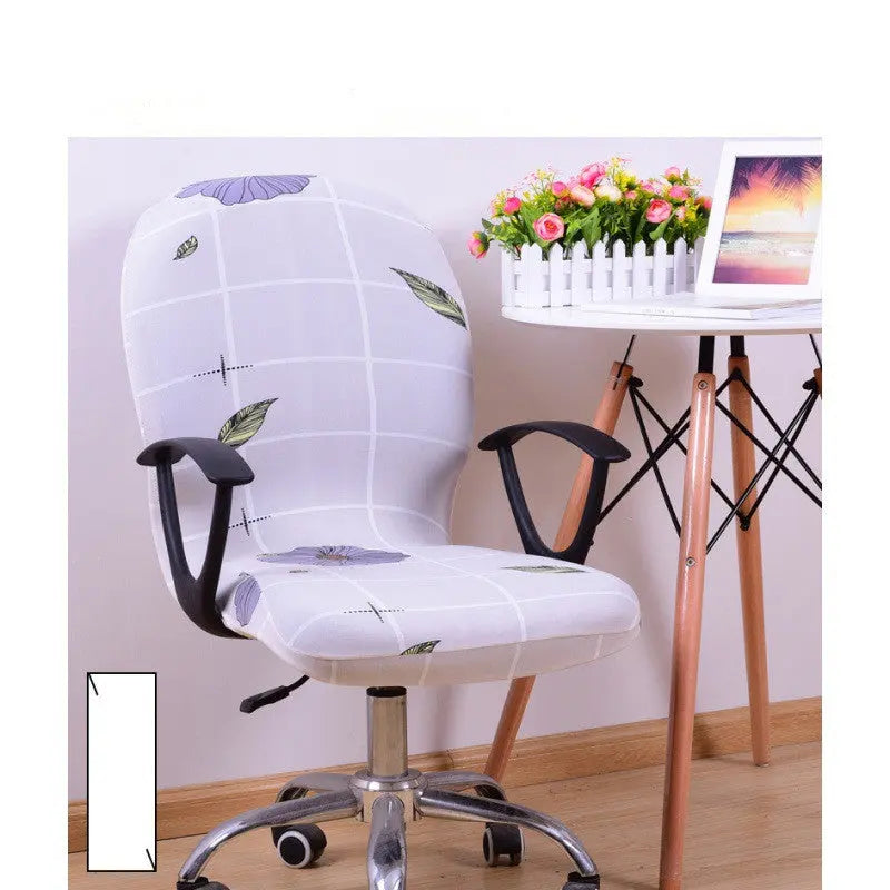 Ergonomic Chair Covers Stretchable Luvienne Lotus Pond Moonlight-Default
