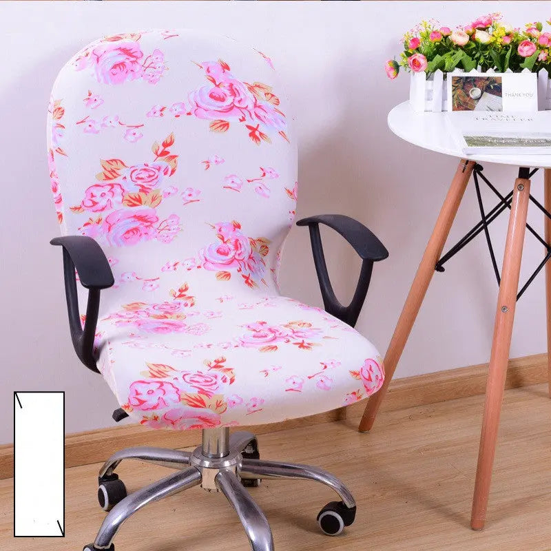 Ergonomic Chair Covers Stretchable Luvienne Peony Blossom-Default