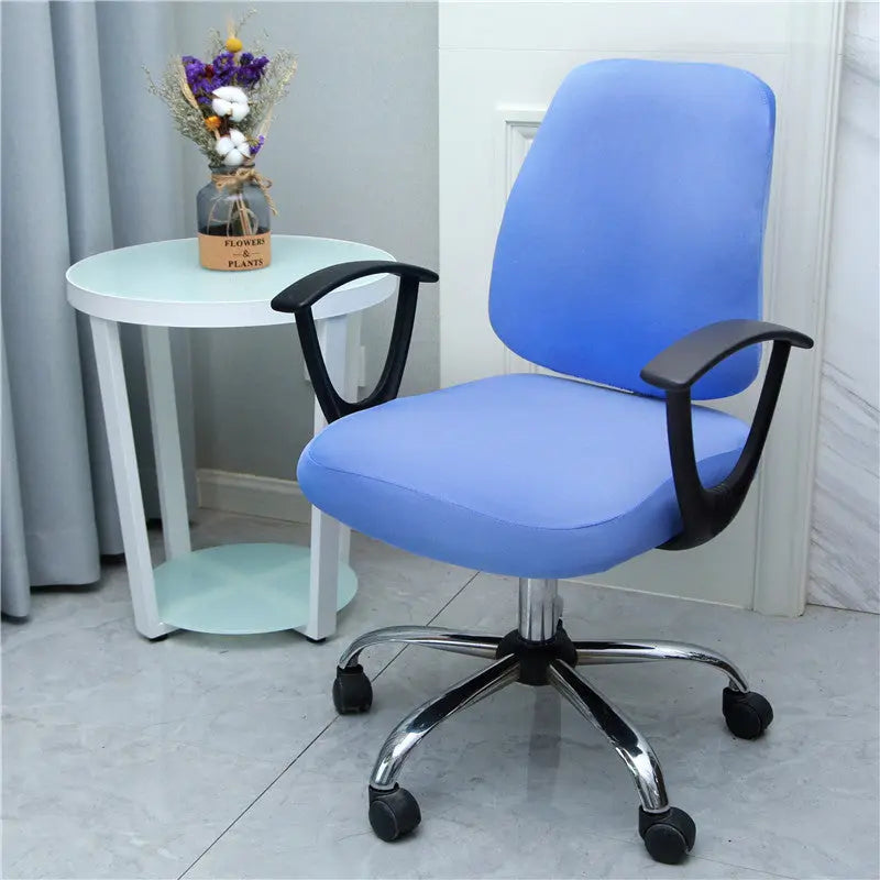 Ergonomic Chair Covers Stretchable Solene Light Blue Split-Average Size