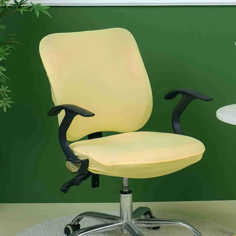 Ergonomic Chair Covers Stretchable Split-Fit MIRELLE Yellow