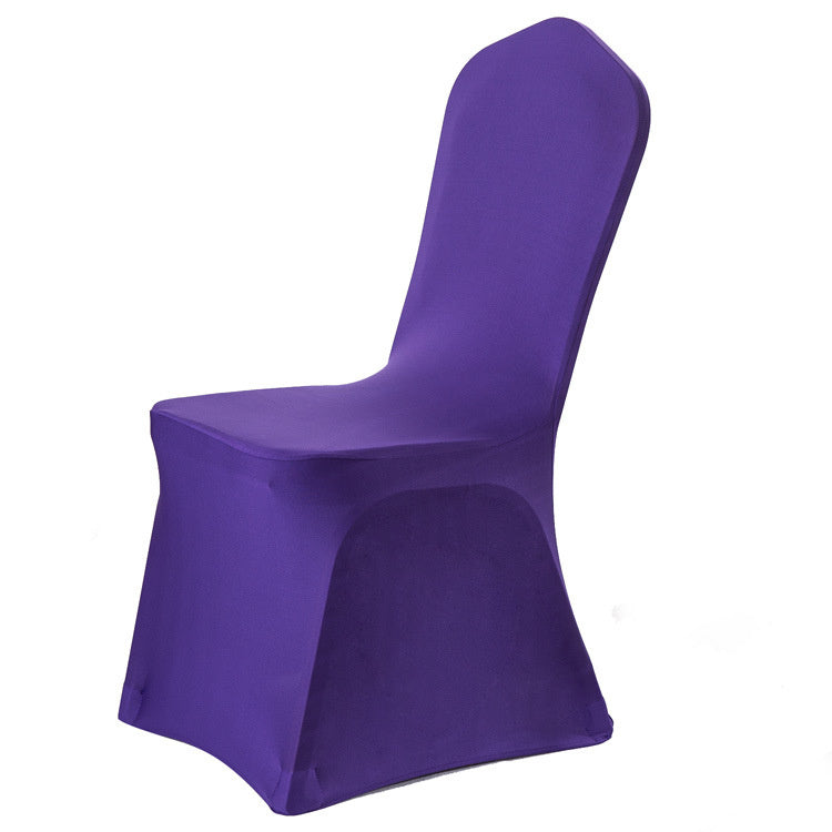 Event Chair Cover Stretchable Jacquard ELOIRE Purple