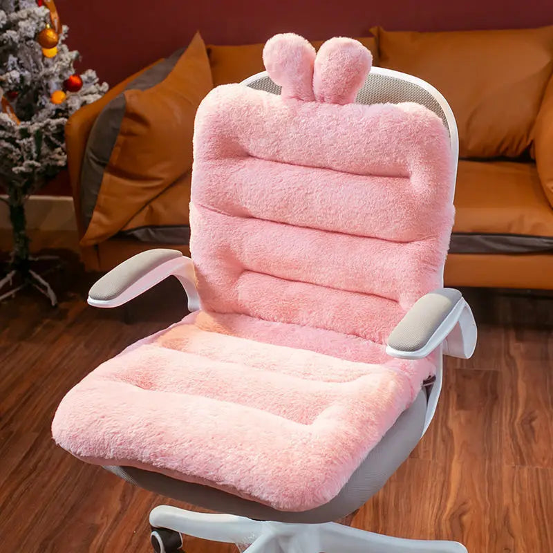 Executive Office Chair Covers Plush Cozy Aveline Pink Rabbit-Siamese 45x90cm