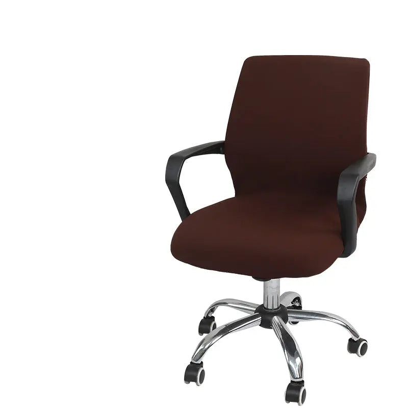 Executive Office Chair Covers Stretchable Embossed LUMIERA Brown-S