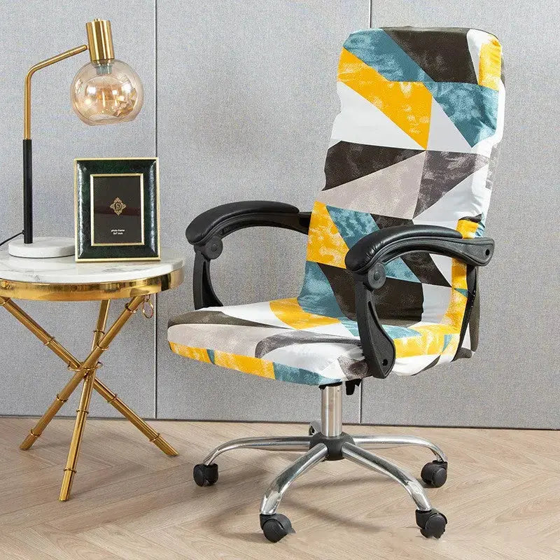 Executive Office Chair Covers Stretchable Geometric LUMIERA Geometry 1-M