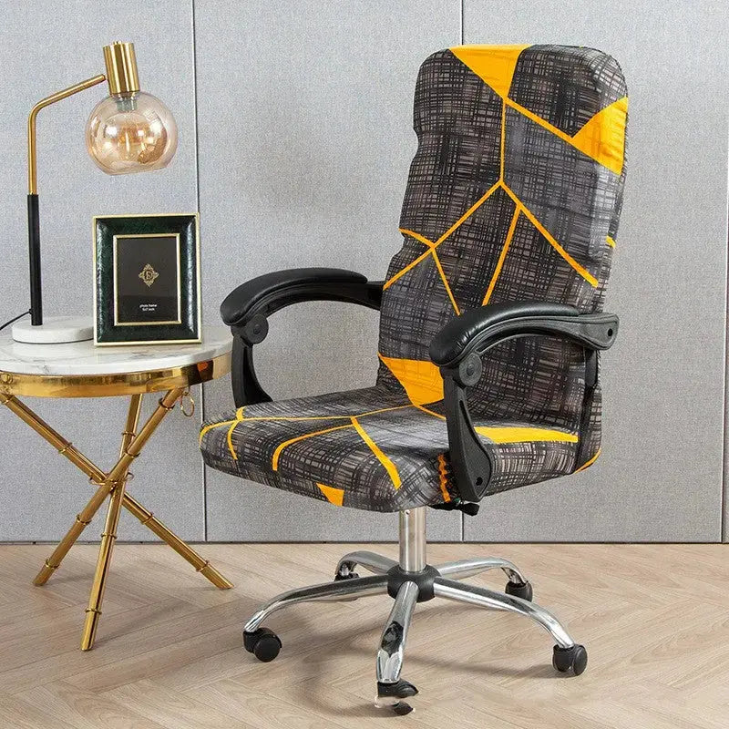 Executive Office Chair Covers Stretchable Geometric LUMIERA Geometry 3-M