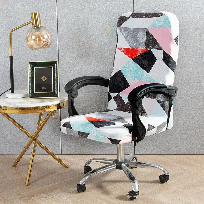 Executive Office Chair Covers Stretchable Geometric LUMIERA Geometry 5-L