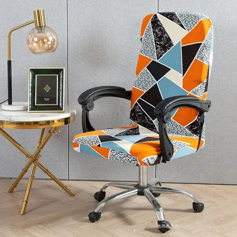 Executive Office Chair Covers Stretchable Geometric LUMIERA Geometry 6-L