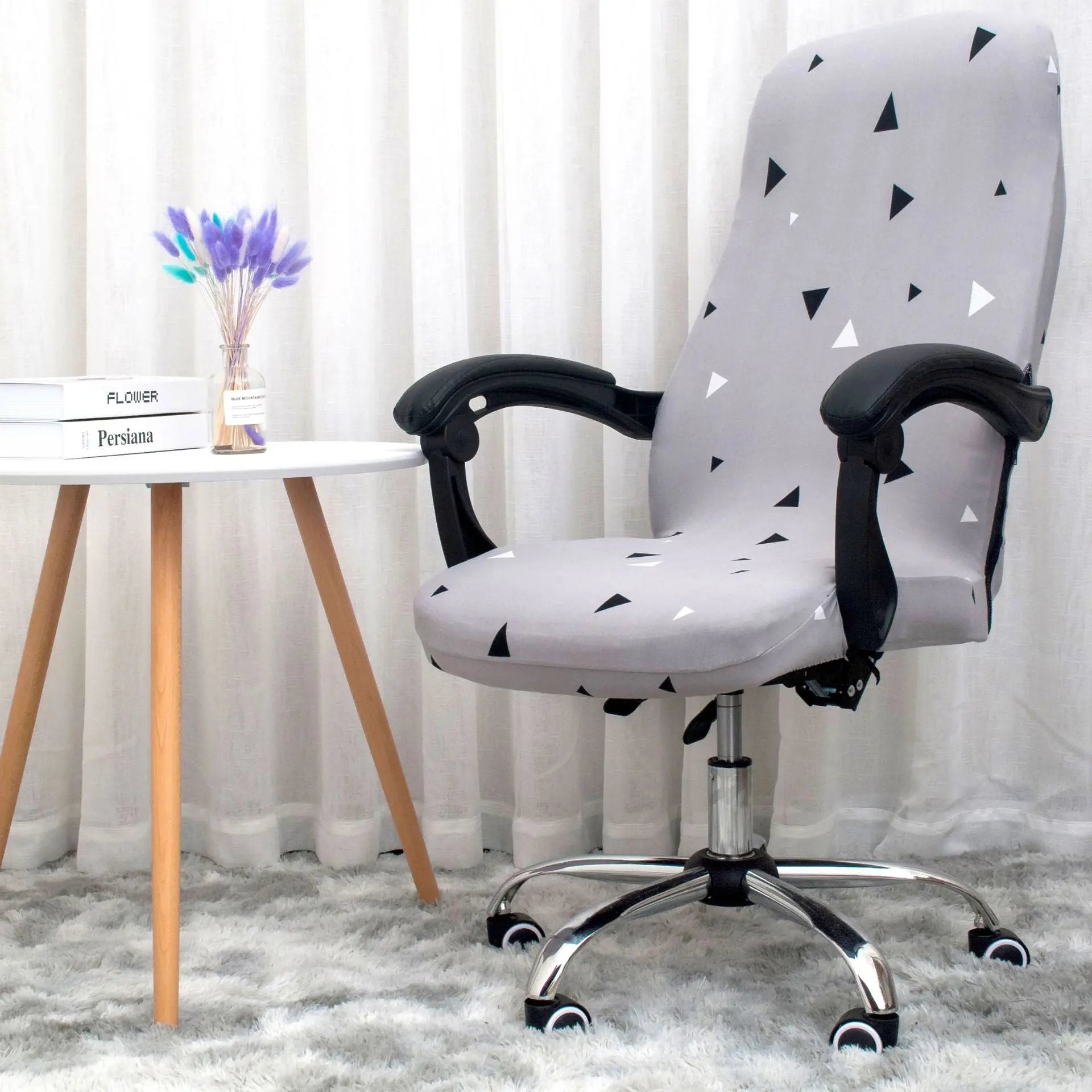 Executive Office Chair Covers Stretchable Modern ELOISE D-OneSize