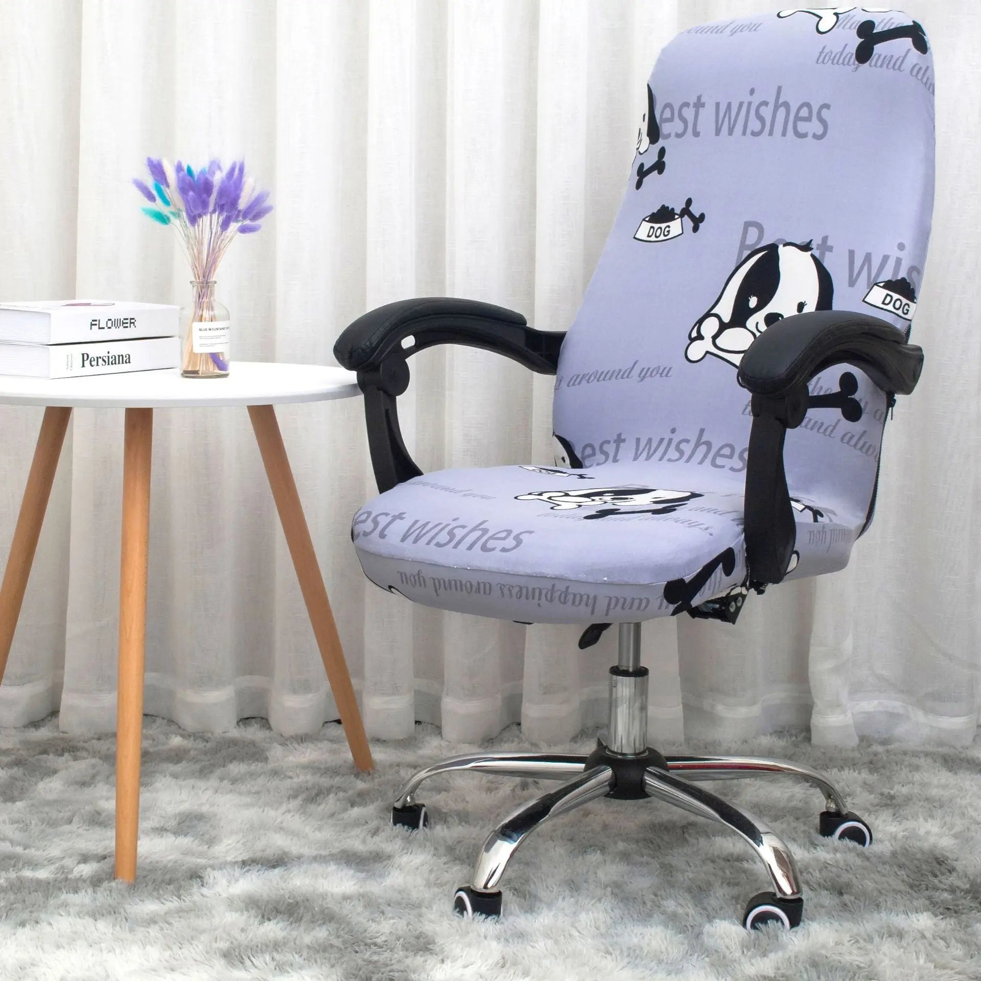 Executive Office Chair Covers Stretchable Modern ELOISE E-OneSize