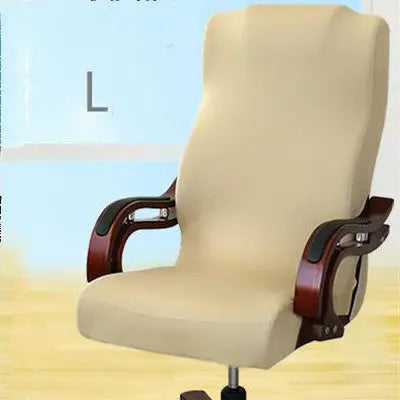 Executive Office Chair Covers Stretchable VELUNE Champagne-L