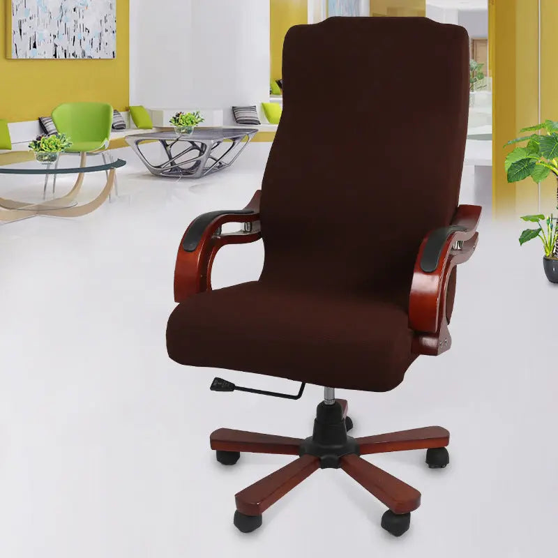 Executive Office Chair Covers Stretchable VELUNE Coffee-L