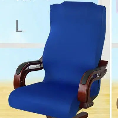 Executive Office Chair Covers Stretchable VELUNE Royal Blue-L