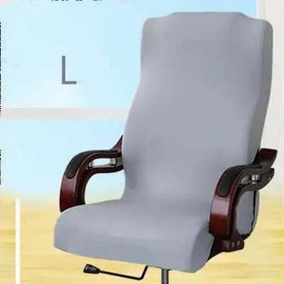 Executive Office Chair Covers Stretchable VELUNE Silver gray-L