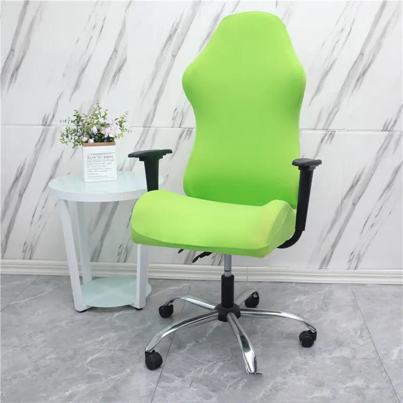 Executive Office Chair Covers Stretchable Velurea Fruit green