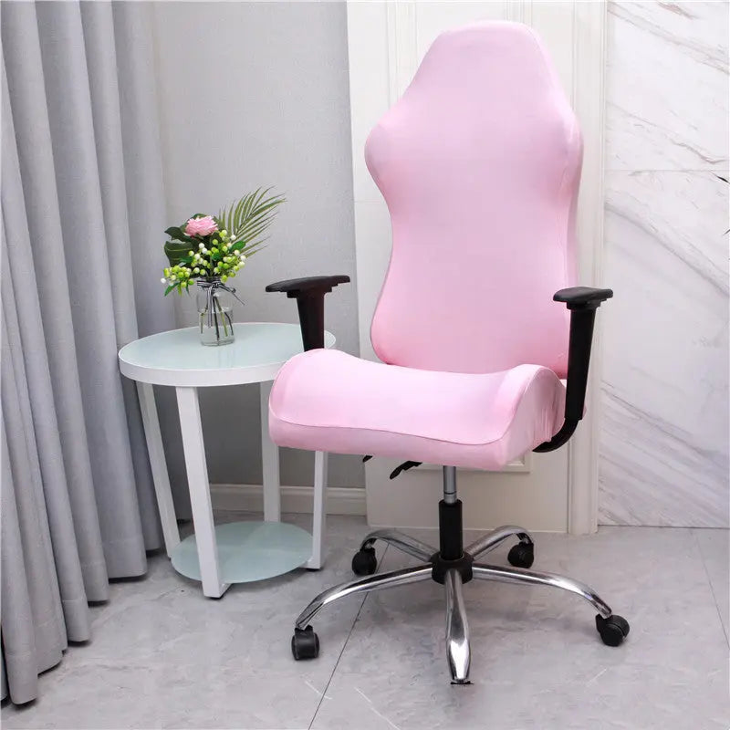 Executive Office Chair Covers Stretchable Velurea Light pink
