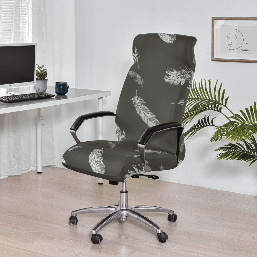 Executive Office Chair Covers Stretchable Zippéea Gray Feather-M