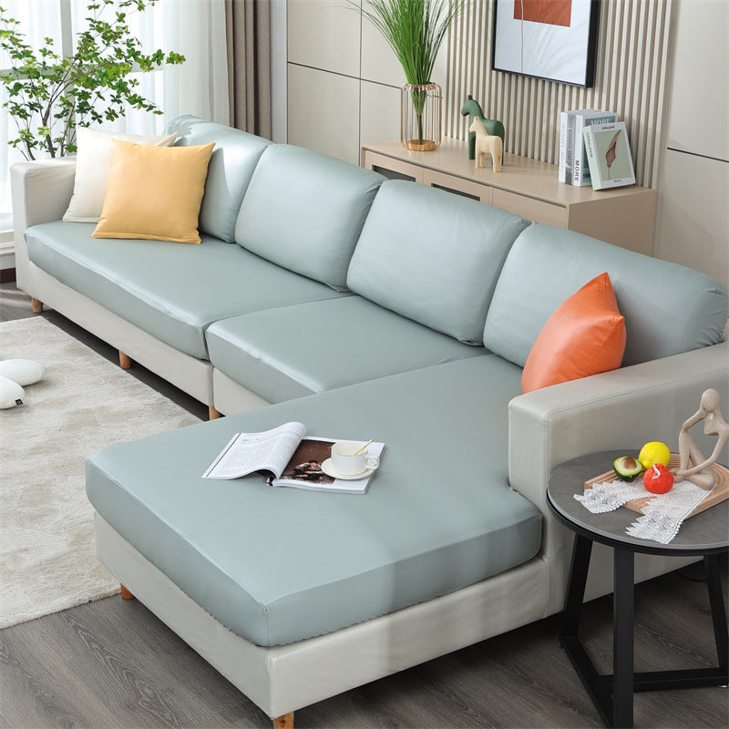 Sectional Sofa Seat Cover Modern Washable ELOISE Light Grey-Plus S