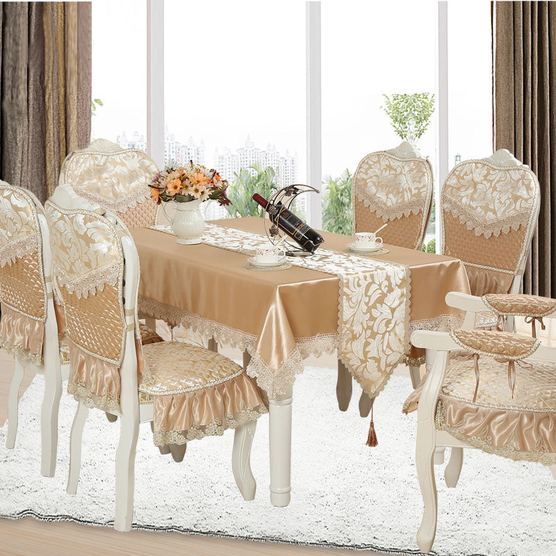 Table Cloth Floral European LUCETTE Brown-200cm round table cloth