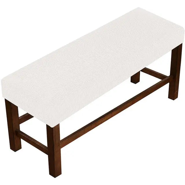 Bench Slipcover Velvet Dustproof FLORETTE White-120x50x20cm