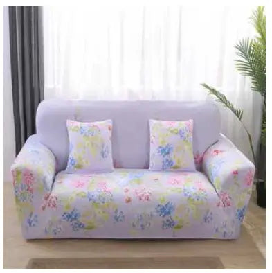 Loveseat Covers Stretch Minimalist LUMIERA Flower sea-Double and two pillows