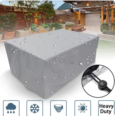 Garden Table Protector Waterproof ECLARA Silver-100x100x85cm