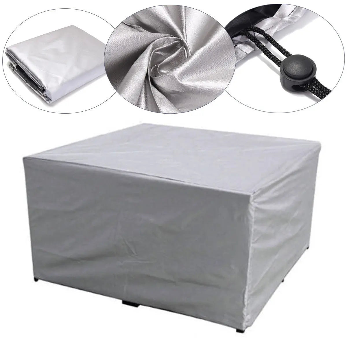 Garden Table Protector Waterproof ECLARA Silver-350x260x70cm