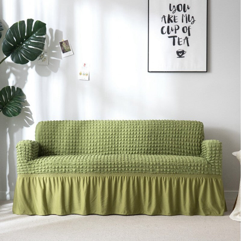 Lace Sofa Cover Pet-Friendly LUCETTE Green-Pillowcase 2pcs