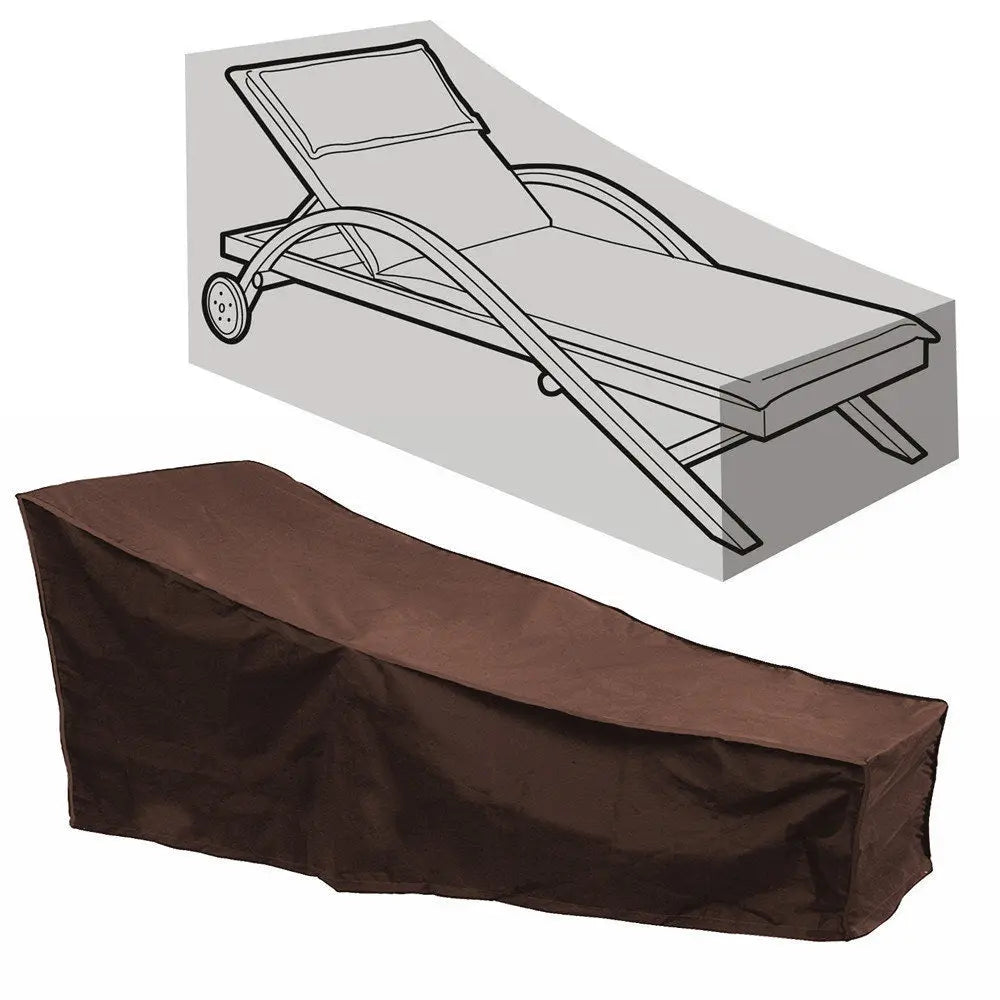 Lounge Chair Cover Waterproof Taffeta LUNEAIR Coffee