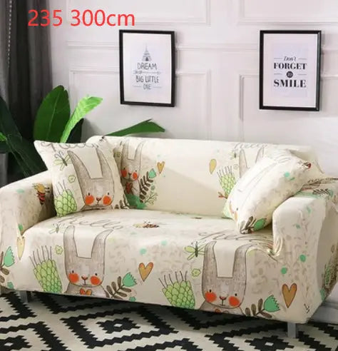 Loveseat Covers Cartoon Cloth LUMERE Beige-235 300cm