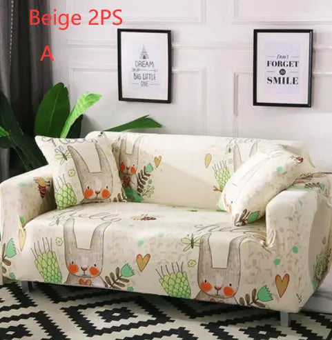Loveseat Covers Cartoon Cloth LUMERE Beige 2PS-A