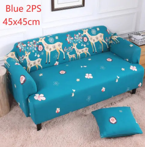 Loveseat Covers Cartoon Cloth LUMERE Blue 2PS-45x45cm