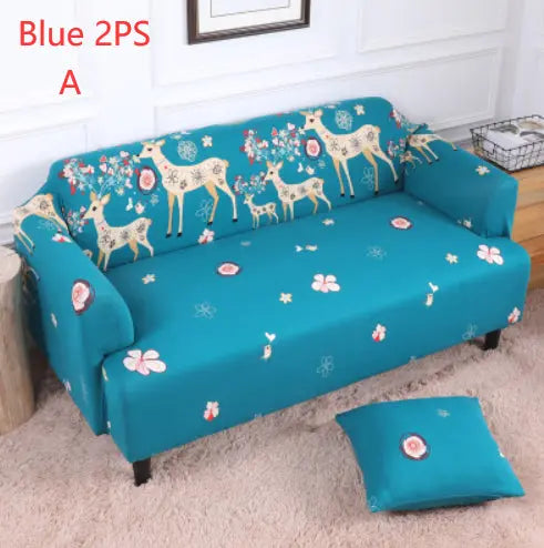 Loveseat Covers Cartoon Cloth LUMERE Blue 2PS-A