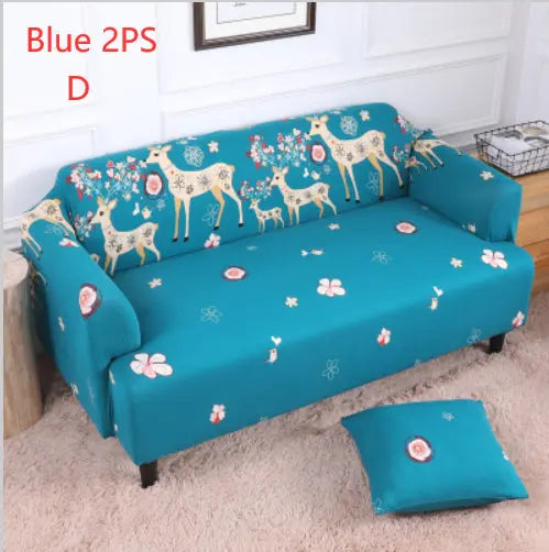 Loveseat Covers Cartoon Cloth LUMERE Blue 2PS-D