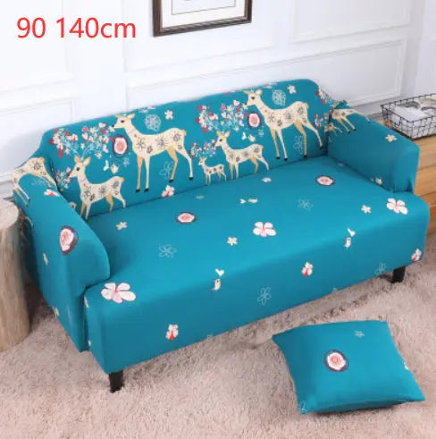 Loveseat Covers Cartoon Cloth LUMERE Blue-90 140cm