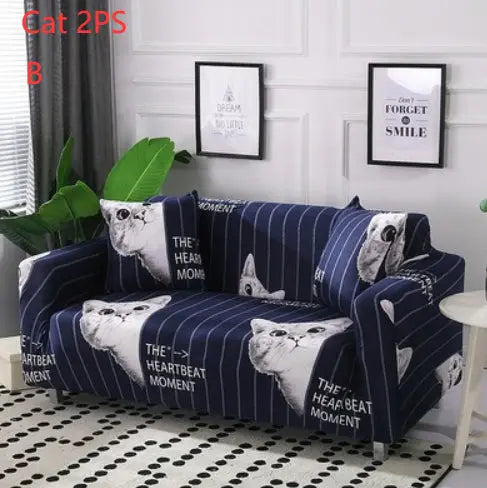 Loveseat Covers Cartoon Cloth LUMERE Cat 2PS-B
