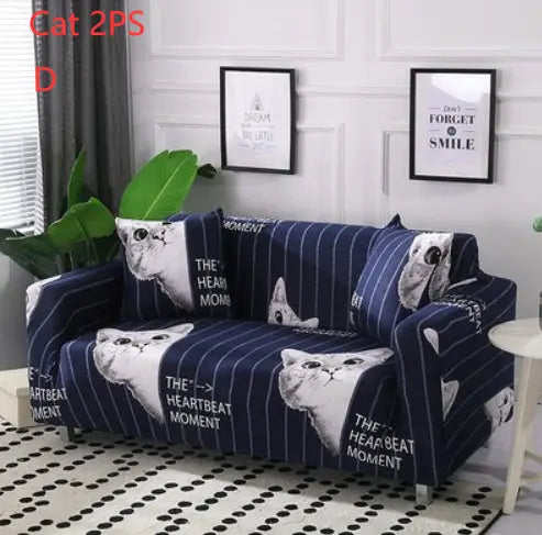 Loveseat Covers Cartoon Cloth LUMERE Cat 2PS-D