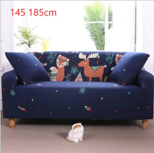 Loveseat Covers Cartoon Cloth LUMERE Dark Blue-145 185cm